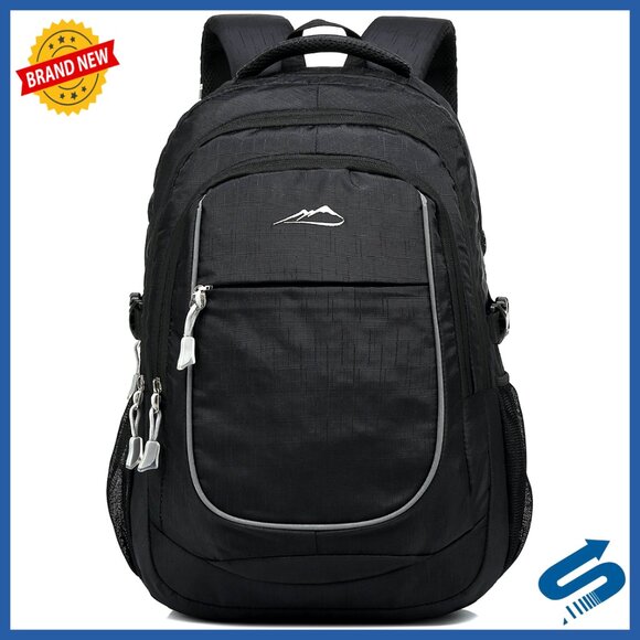 Sturdy Laptop Backpack Multi Compartment Reflective Night Light Travel Business